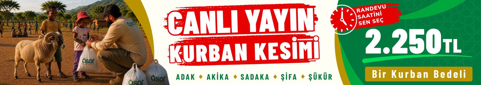 Canlı Yayın Kurban Kesimi - 2.250 TL