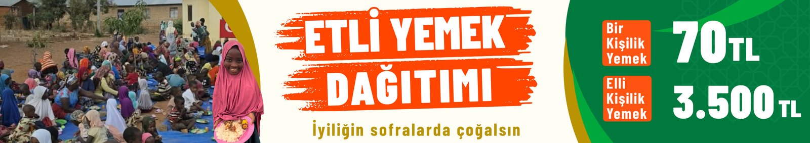 Etli Yemek Dağıtımı - 70 TL / 3.500 TL